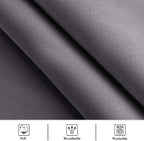 Outdoor Waterproof Curtains for Patio W100 x L84 Inch Grey, 1 Panel | Extra - Image 7
