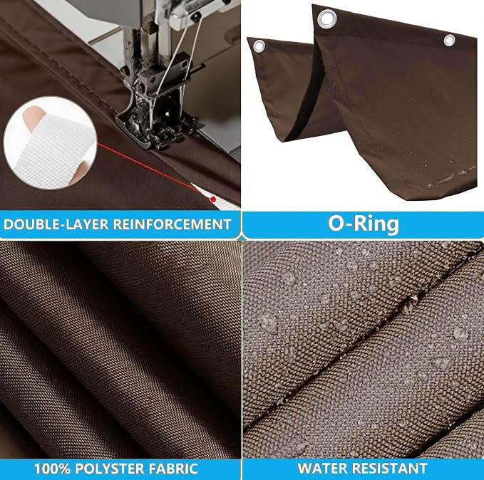 Retractable Wave Sun Shade Sail Waterproof 4' x 19' Sun Shade - Image 3