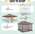 COBIZI 13x13 Pop Up Canopy Tent Gazebos On Clearance- Upgrade Metal Outdoor - Image 7