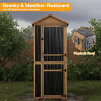 Outdoor Storage Cabinet, Wood & Metal Garden Shed - Image 6