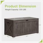 Greesum 120 Gallon Deck Box, Resin Outdoor Storage Container, Garden Tools - Image 7