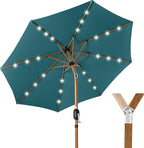 Best Choice Products 10ft Solar Market Patio Umbrella w/Woodgrain Pattern Pole by Unknown