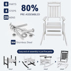Oversized HDPE Outdoor Rocking Chair Set of 2, All-Weather, Extra Large & Extra - Image 8