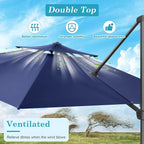 HOTEEL 10x10ft Patio Umbrella Cantilever Umbrella Double Top - Image 3