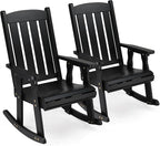 VINGLI Outdoor Rocking Chair Set of 2, Heavy Duty 600 LBS Rocker, Weatherproof by VINGLI
