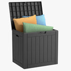 DRATO 35 Gallon Outdoor Storage Box Waterproof, Lockable Resin Deck Box by DRATOprovidesawarmandcozy