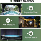 Aoxun 10x10FT Metal Frame Outdoor Gazebo - Image 5