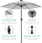 Best Choice Products 7.5ft Solar Umbrella LED Lighted Patio Umbrella, Table - Image 5