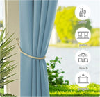 NICETOWN Canvas Outdoor Waterproof Patio Curtains 4 Pieces, Rustproof Grommets - Image 4
