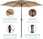 Best Choice Products 10ft Outdoor Patio Umbrella, Outdoor Table Umbrella - Image 5