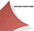 SUNNY GUARD Custom Size 16'x16' Terra Red Sun Shade Sail Rectangle UV Block - Image 7