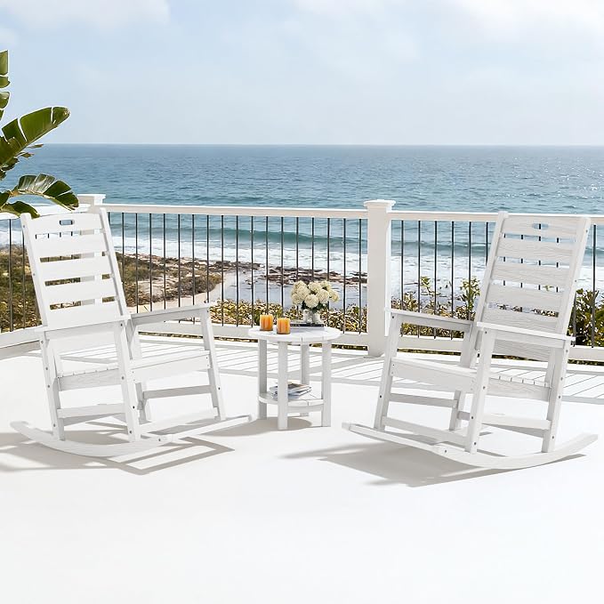 SERWALL HDPE Outdoor Rocking Chair - Image 10