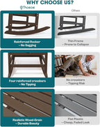 THOEOE Outdoor Rocking Chairs, Oversized Patio Rocking Chair | HDPE Outdoor - Image 4