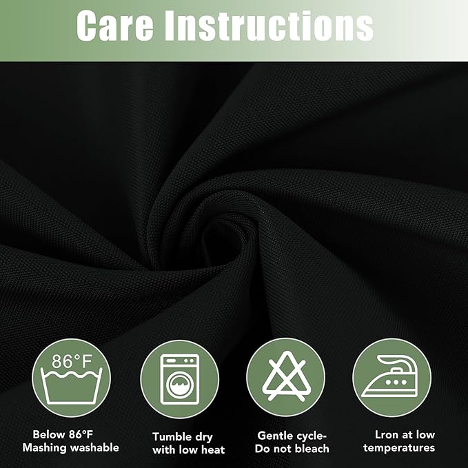 Black Patio Outdoor Curtains Waterproof - Image 6