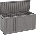 Fancyango 75 Gallon Outdoor Deck Box Waterproof, Large Storage Box by Warmnestforpets