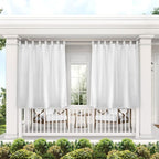 Exclusive Home Cabana Solid Indoor/Outdoor Light Filtering Hook-and-Loop Tab by TownCountryLiving