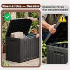 60 Gal Outdoor Storage Box Waterproof Lockable Resin Deck Box | Patio Furniture - Image 8