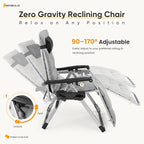 NEWBULIG Zero Gravity Chair, Folding Patio Recliner - Image 3