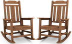 SERWALL Oversized Outdoor Rocking Chairs Set of 2, Patio HDPE Rocker, All by Unknown