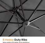 9' X 12' Cantilever Patio Outdoor Umbrella - Image 5