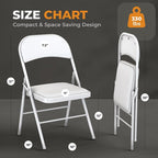 8 Pack Leather Chair | Foldable & Stackable | 350 lbs Capacity Steel Frame Seats - Image 3