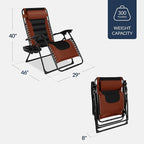 Best Choice Products Oversized Padded Zero Gravity Chair, Folding Outdoor Patio - Image 3