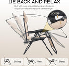 Set of 2 Adjustable Zero Gravity Lounge Chairs Outdoor Recliner w/Cup Holder - Image 5