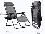 Nazhura Set of 2 Relaxing Recliners Patio Chairs Adjustable Steel Mesh Zero - Image 3