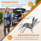 Sweetcrispy Zero Gravity Chairs, Foldable Patio Reclining Chairs - Image 4