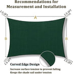 Shade&Beyond 8'x24' Sun Shade Sail Canopy Rectangle, UV Block Breathable Curved - Image 5