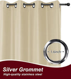 Grommet Outdoor Curtains for Patio Waterproof 8 Pcs 54x95 In Cream | - Image 2