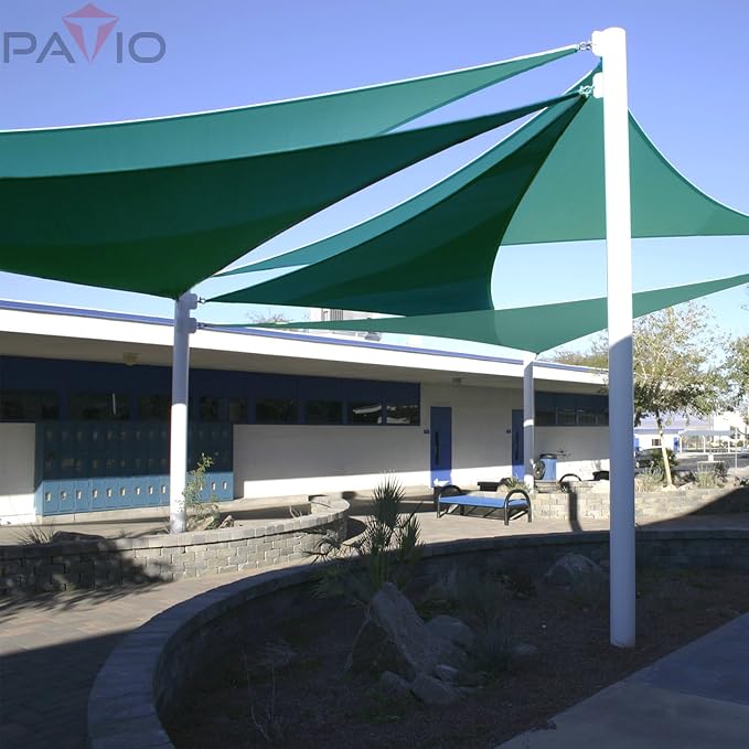 Patio Paradise 17' x 17' x 17' Sun Shade Sail Triangle Canopy Shade Cloth - Image 6