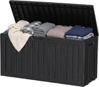 ROJIK 95 Gallon Outdoor Storage Box Waterproof, Weatherproof Deck Boxes Outdoor by ROJIK