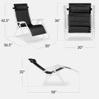 Best Choice Products Set of 2 Extra Wide Adjustable Steel Mesh Zero Gravity - Image 3