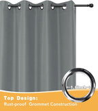 HolidayIdeas Outdoor Curtains for Patio Waterproof 4 Pcs 54x84 Inch Grey | - Image 4