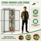 Outdoor Storage Cabinet – Store More in Less Space, Tall Vertical Garden Tool - Image 7