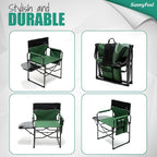 SUNNYFEEL Camping Directors Chair, Heavy Duty, Oversized Portable Folding Chair - Image 8