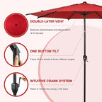 Abba Patio 9FT Lyon Outdoor Patio Umbrella Outdoor Table Umbrella - Image 4