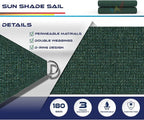 Windscreen4less 22' x 22' x 22' Sun Shade Sail Triangle Outdoor Canopy Cover UV - Image 3