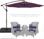 Best Choice Products 10ft Offset Cantilever Hanging Market Patio Umbrella - Image 2