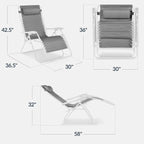 Best Choice Products Set of 2 Extra Wide Adjustable Steel Mesh Zero Gravity - Image 3