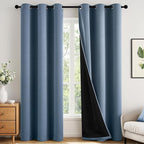 MIULEE Stone Blue 100% Blackout Curtains by MIULEE