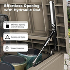 280 Gallon Waterproof Outdoor Storage Box, UV Resistant Resin Deck Box - Image 3