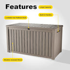 230 Gallon Outdoor Deck Box, Resin Waterproof Storage Box - Image 6
