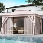 10'x12' Outdoor Gazebo, Metal Frame Heavy Duty Patio Canopy Tent Shelter - Image 6