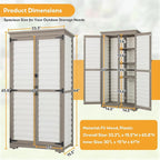 Outdoor Storage Cabinet, Wood & Plastic Garden Shed - Image 5