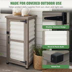 Ketive Outdoor Storage Cabinet, 33.5" H Compact Patio Storage Cabinet - Image 5