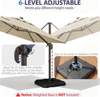 10' X 10' Patio Umbrella Cantilever Outdoor Rectangle Umbrella - Image 7
