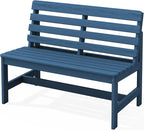 SERWALL Armless Outdoor Bench, All Weather HDPE Porch Bench, 1 Pack, Suitable by SERWALL