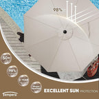 Tempera Patio Market Outdoor Table Umbrella - Image 3